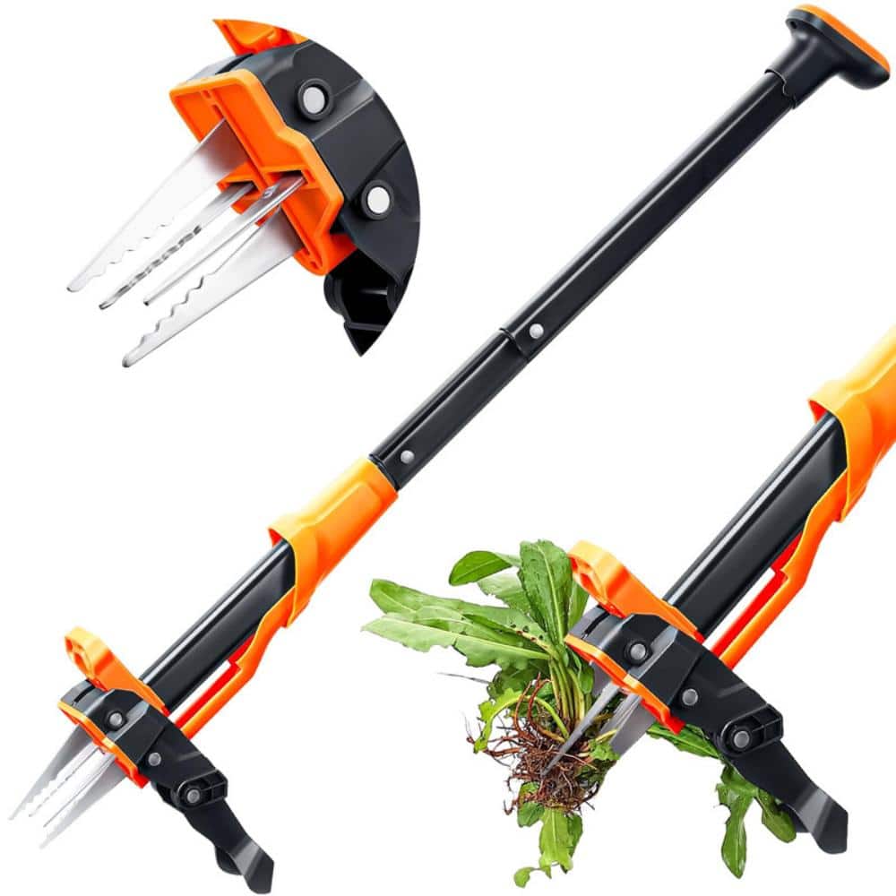 Stand Up Heavy Duty Four Claw Weed Puller with Retractable Handle and Easy Eject Mechanism for Lawns One Pack price history on PriceWatchPro