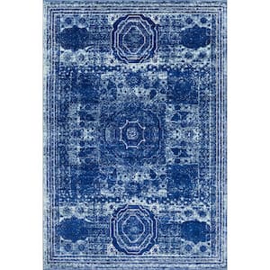 Bromley Wells Navy Blue 7 ft. x 10 ft. Area Rug