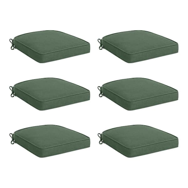 Hampton Bay 20 in. W x 20 in. D Cushionguard Universal Outdoor Seat Pad in Endive (Set of 6)
