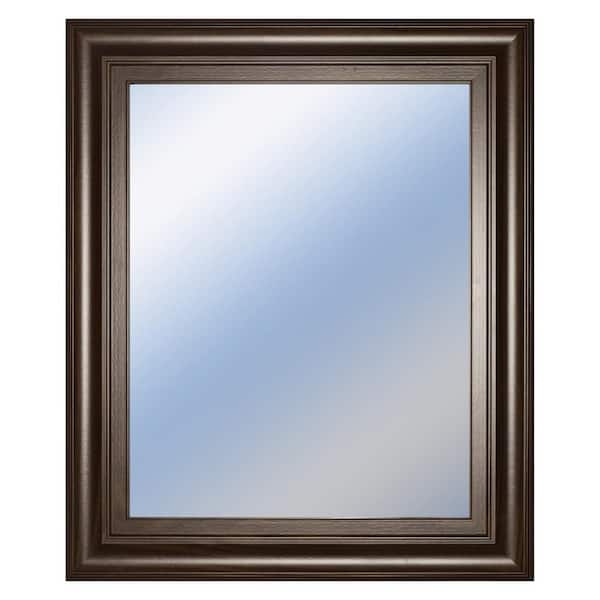 Classy Art Medium Rectangle Silver Mirror Hooks Classic Mirror (22 in. H x 26 in. W)