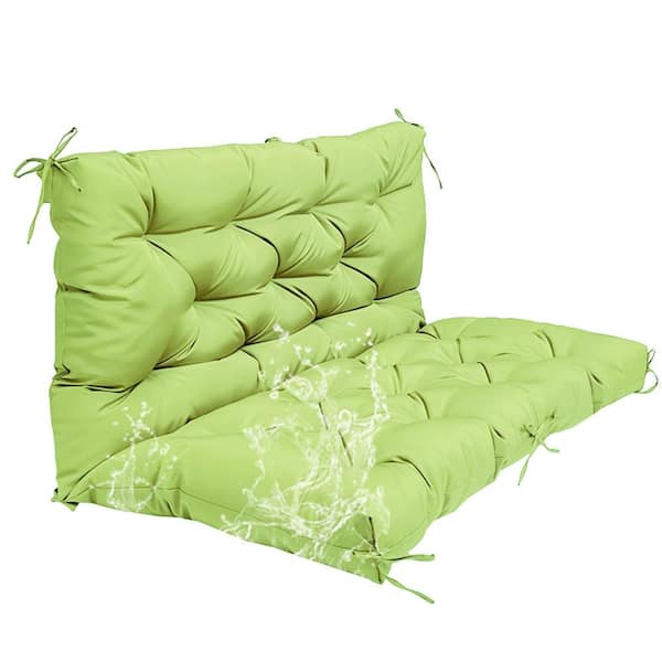 Unbranded 2–3-Seater Outdoor Porch Swing Cushion Waterproof Bench Cushion with Backrest – 40 in. x 20 in. x 20 in.