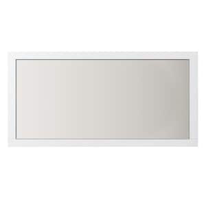 Aberdeen 60 in. W x 30 in. H Large Rectangular Manufactured Wood Framed Wall Bathroom Vanity Mirror in White