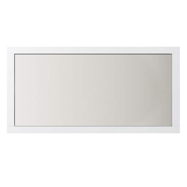 Eviva Aberdeen 60 in. W x 30 in. H Large Rectangular Manufactured Wood Framed Wall Bathroom Vanity Mirror in White