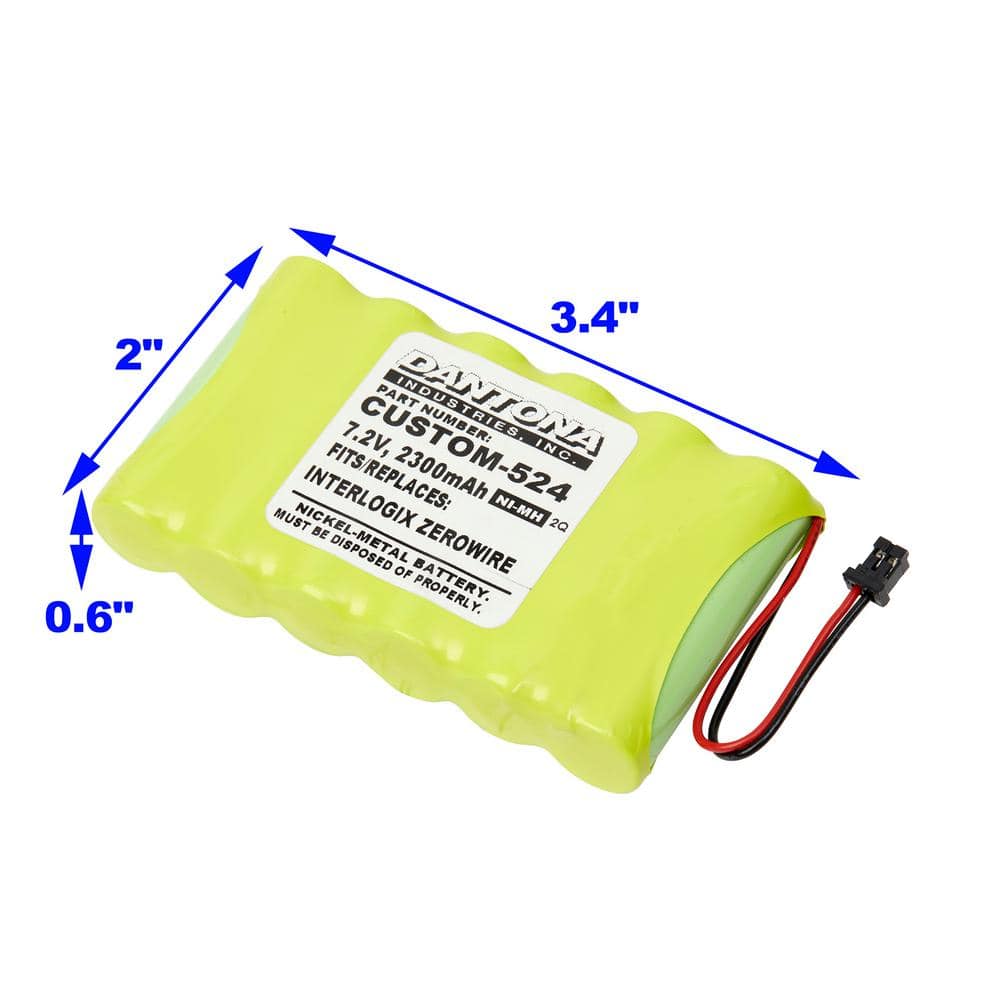 7.2V NIMH 2300mAh Fire Alarm Communicator Battery ZW-BAT21A
