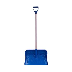 36 in. Wood Handle Plastic Snow Shovel