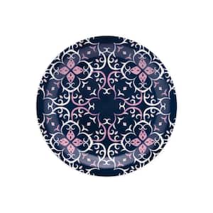 7.87 in. Floreal Blue and Pink Salad Plates (Set of 12)
