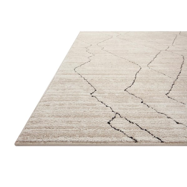 Darby Sand/Charcoal 6 ft. 7 in. x 9 ft. 3 in. Transitional Modern Area Rug