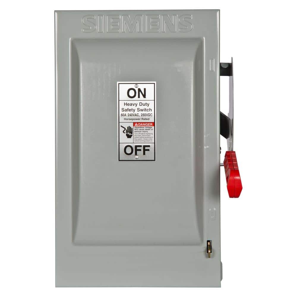 UPC 783643150218 product image for Heavy Duty 60 Amp 240-Volt 2-Pole Indoor Fusible Safety Switch with Neutral | upcitemdb.com