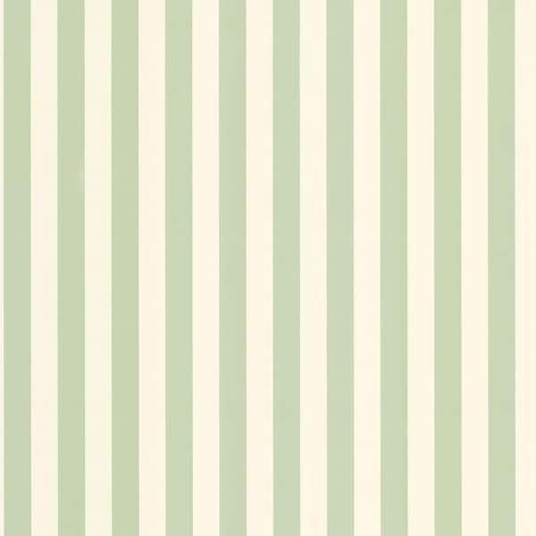 The Wallpaper Company 56 sq. ft. Green Pastel Two Tone Stripe Wallpaper
