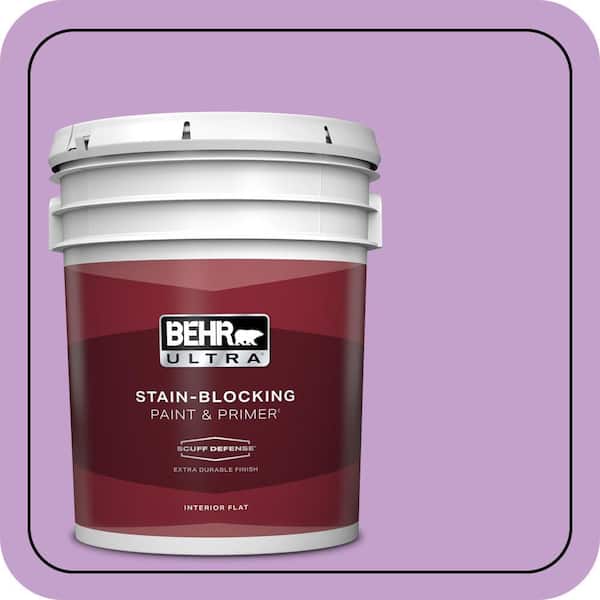 BEHR ULTRA 5 gal. #P100-4 Lovers Knot Extra Durable Flat Interior Paint & Primer