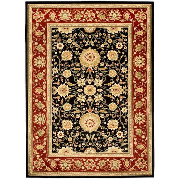 SAFAVIEH Lyndhurst Black/Red 4 ft. x 6 ft. Border Area Rug