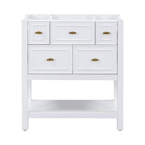 30 in. W x 18 in. D x 33 in. H Bath Vanity Cabinet without Top in White