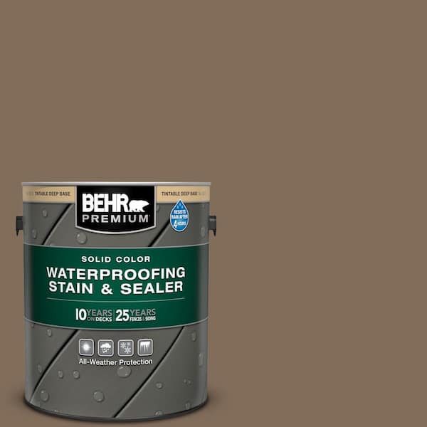 BEHR PREMIUM 1 gal. #MQ2-49 Kaffee Solid Color Waterproofing Exterior Wood Stain and Sealer