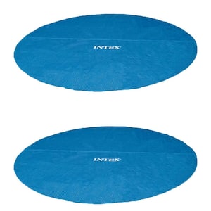 Easy Set 15 ft. Round Blue Vinyl Solar Cover for Swimming Pools (2-Pack)
