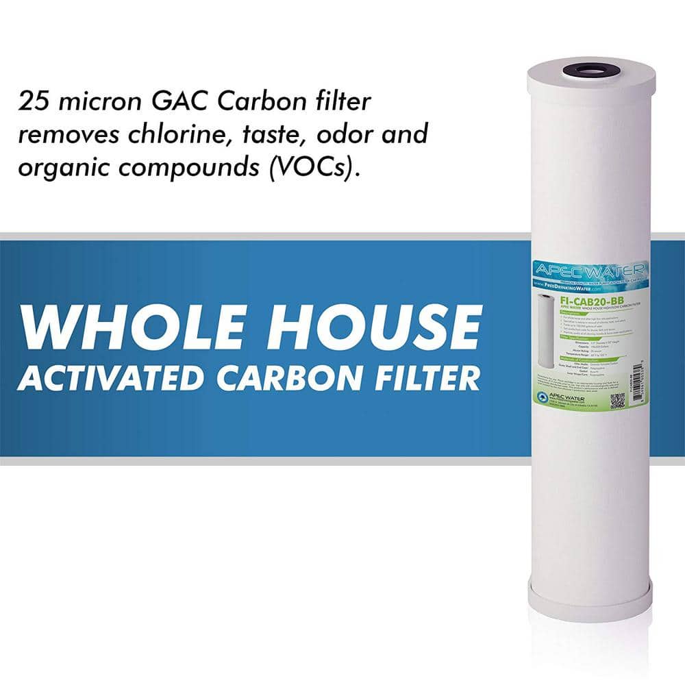 20" Blue and White Whole House Carbon Water Filtration System