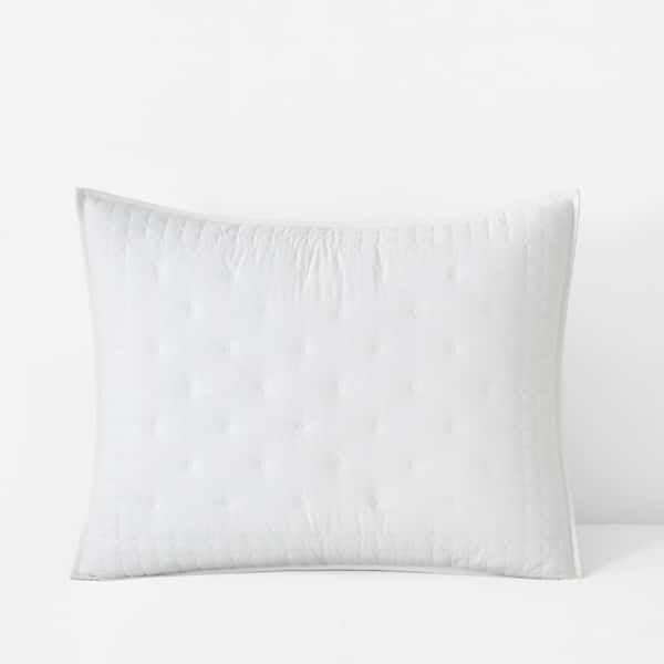 Pintuck White Cotton King Sham