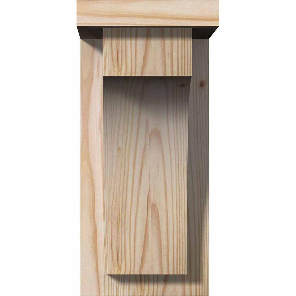 Douglas Fir Smooth Rustic Corbel with Backplate