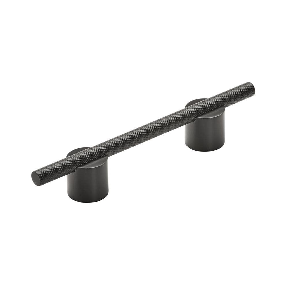 Transcendent 3-3/4 in. (96mm) Modern Matte Black Bar Cabinet Pull