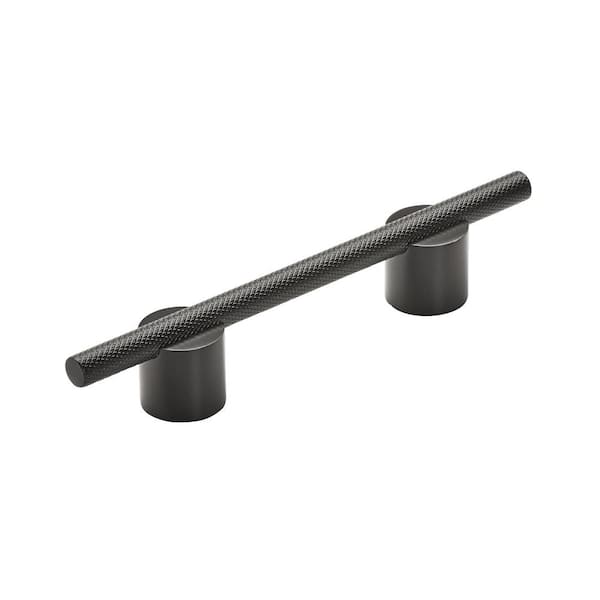 Amerock Transcendent 3-3/4 in. (96mm) Modern Matte Black Bar Cabinet Pull