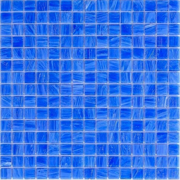 Apollo Tile Celestial Glossy Ultramarine Blue 12 in. x 12 in. Glass Mosaic Wall and Floor Tile (20 sq. ft./case) (20-pack)