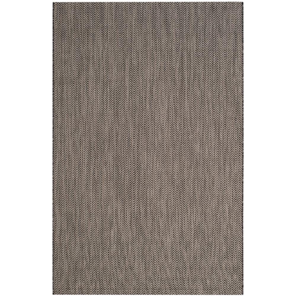 Safavieh Courtyard Black and Beige Rectangular Area Rug