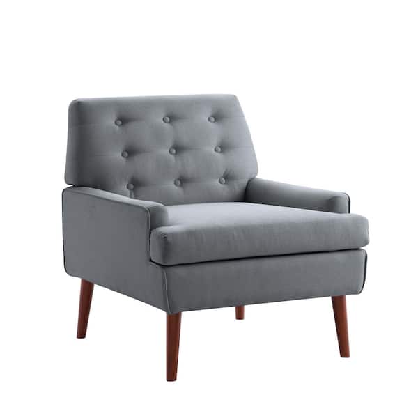 Unbranded Gray Upholstered Accent Armchair