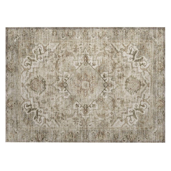 Addison Rugs Chantille Machine Washable Indoor/Outdoor Abstract ACN2164 Beige 1 ft. 8 in. x 2 ft. 6 in. Accent Rug