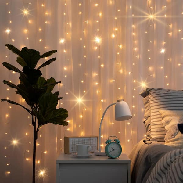 100 LED  Christmas String Fairy Curtain Hanging Lights Decor Lamp Purple 