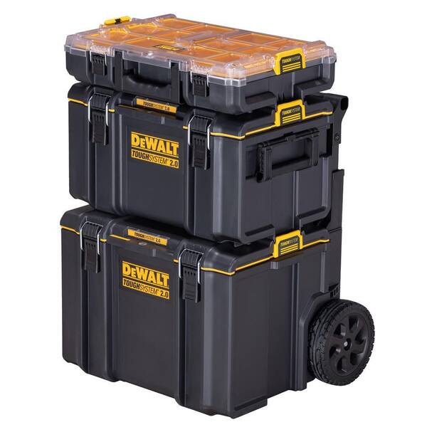 DEWALT - TOUGHSYSTEM 2.0 24 in. Mobile Tool Box, 22 in. Large Tool Box and 10-Compartment Deep Small Parts Organizer