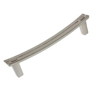 5 in. Center-to-Center Satin Nickel Industrial Dual Bar Cabinet Pull (10-Pack)