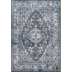 Transitional Medallion Lucille Gray 4 ft. x 6 ft. Area Rug