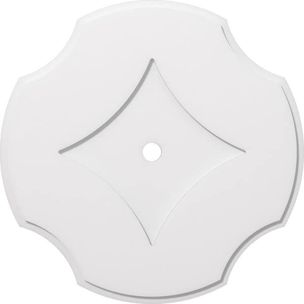 Ekena Millwork 1 in. P X 11 in. C X 32 in. OD X 2 in. ID Percival Architectural Grade PVC Contemporary Ceiling Medallion