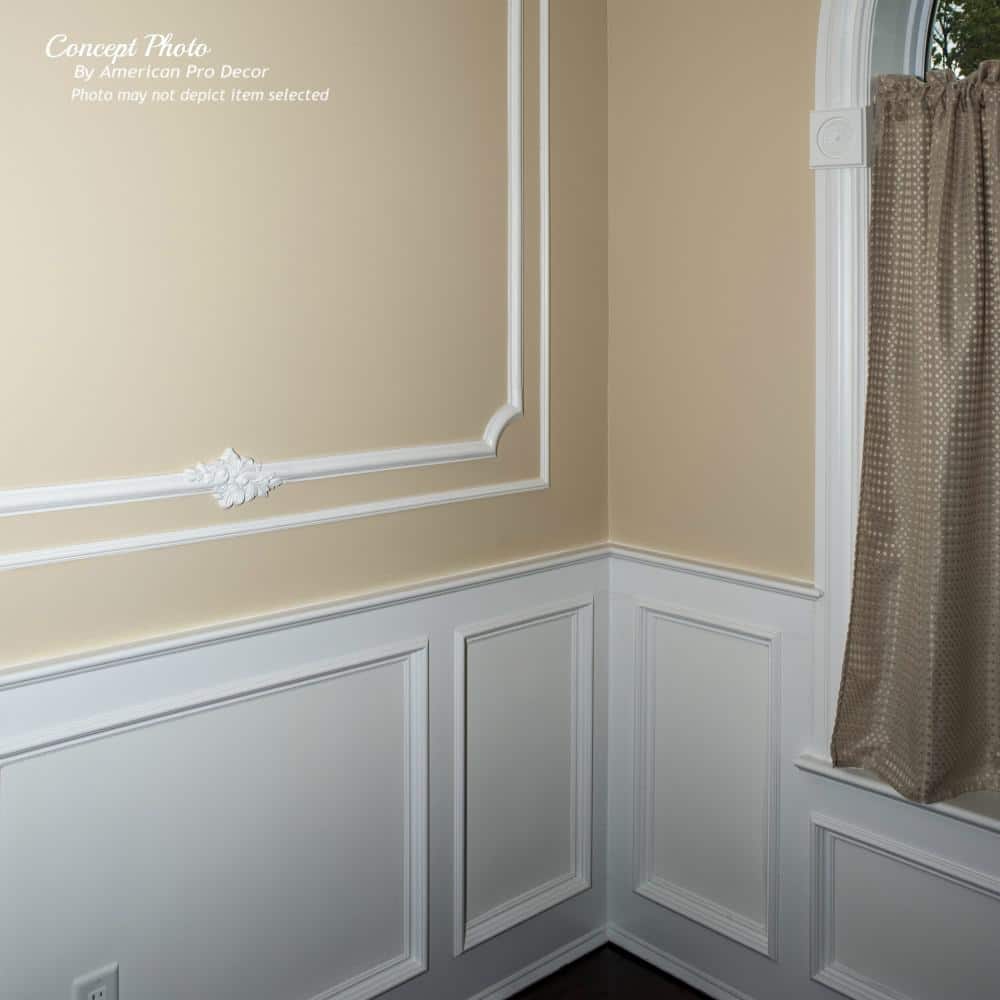 6-Inch Unfinished White Recycled Polystyrene Panel Moulding