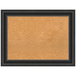 Ridge Black 33.50 in. x 25.50 in. Framed Corkboard Memo Board