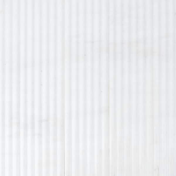 Dolomite Fluted White 6 in. x 24 in. Honed Marble Wall Tile (5 sq. ft. /Case)