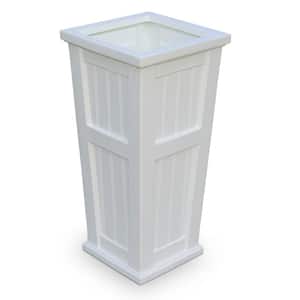 Cape Cod 32 in. Tall Self-Watering White Polyethylene Planter