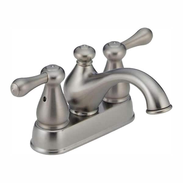 Delta Leland 4 in. Centerset 2-Handle Bathroom Faucet in Stainless