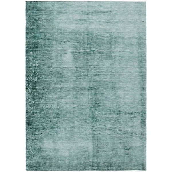 Chantille Machine Washable Indoor/Outdoor Abstract ACN1884 Teal 8 ft. x 10 ft. Accent Rug