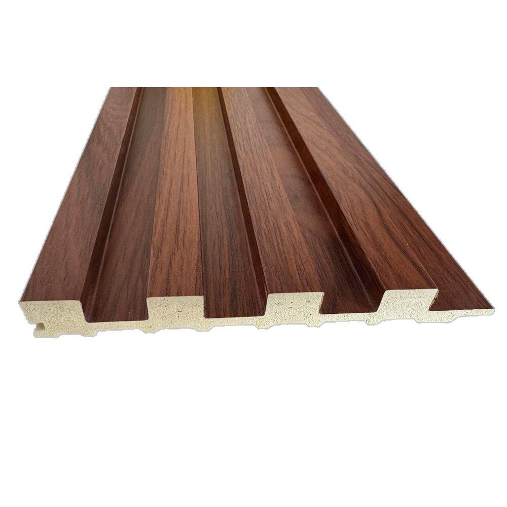 Slat Boards Rona Walls-To-Go 1 in x 6 in. x 4 ft. Brown Wood Set of WPC Slat Boards T&G ...