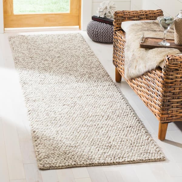 Natura Beige 2 ft. x 6 ft. Geometric Runner Rug