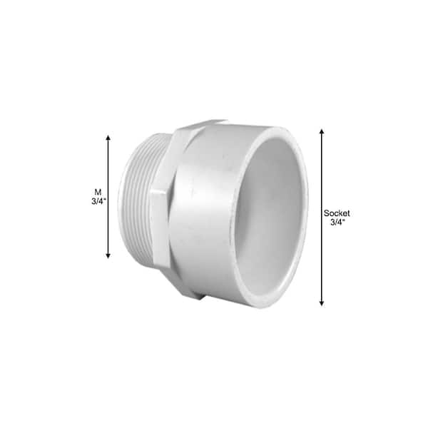 3/4 in. PVC Schedule 40 MPT x S Male Adapter