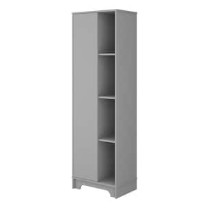 Tridell 21 in. W x 14 in. D x 68 in. H Bathroom Cabinet in Gray