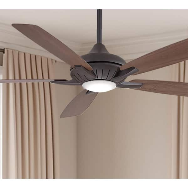 Dyno XL 60 in. Integrated LED Indoor Oil Rubbed Bronze Smart Ceiling Fan with Light Kit with Hand Held Remote Control