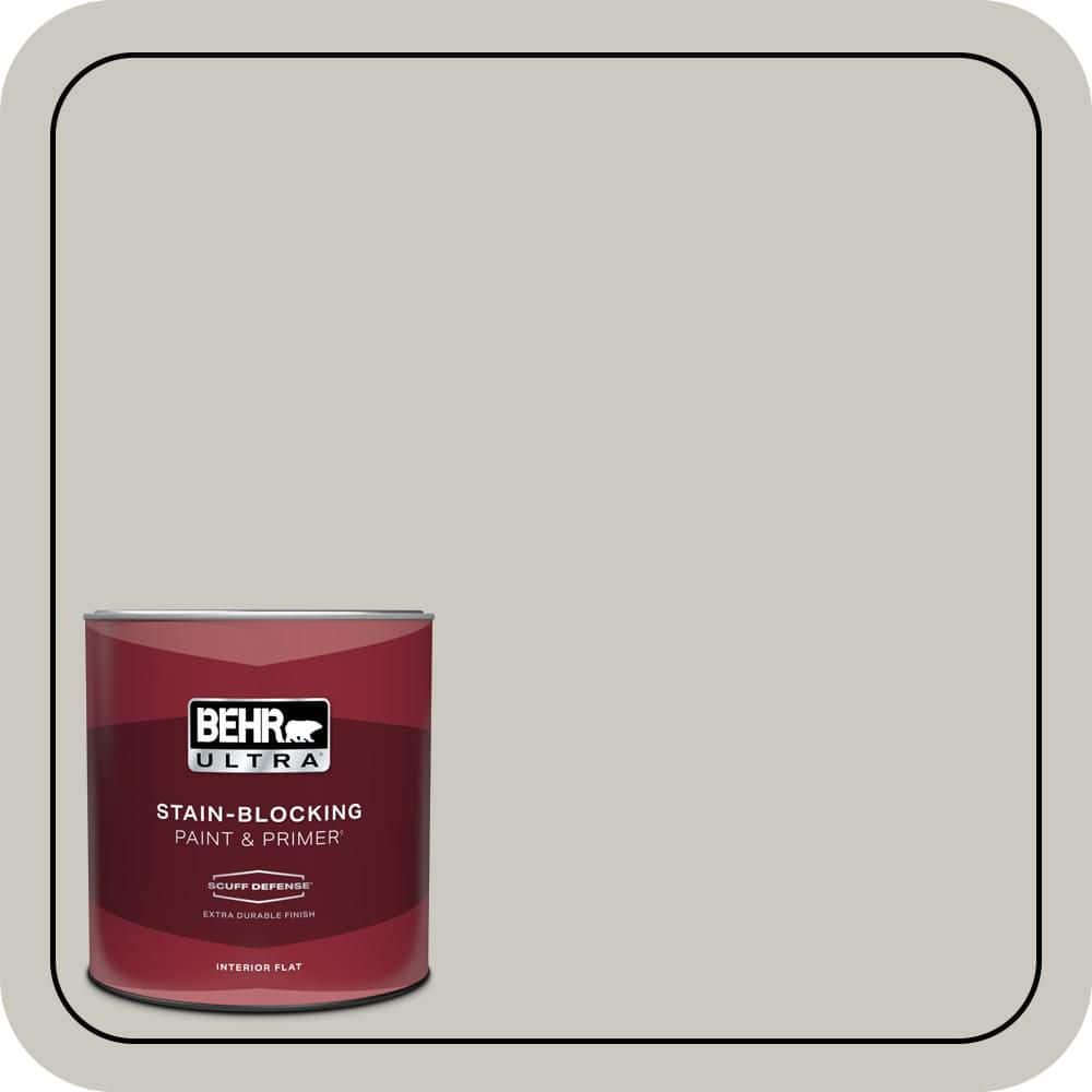 1 qt. Designer Collection #DC-008 Gratifying Gray Extra Durable Flat Interior Paint & Primer price history on PriceWatchPro