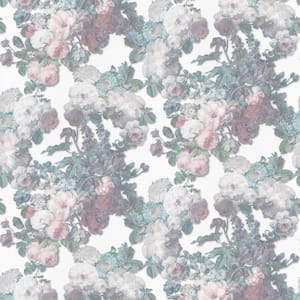 ELLE Decoration Collection Pink/Green Floral Baroque Vinyl on Non Woven Non Pasted Wallpaper Roll (Covers 57 sq. ft.)