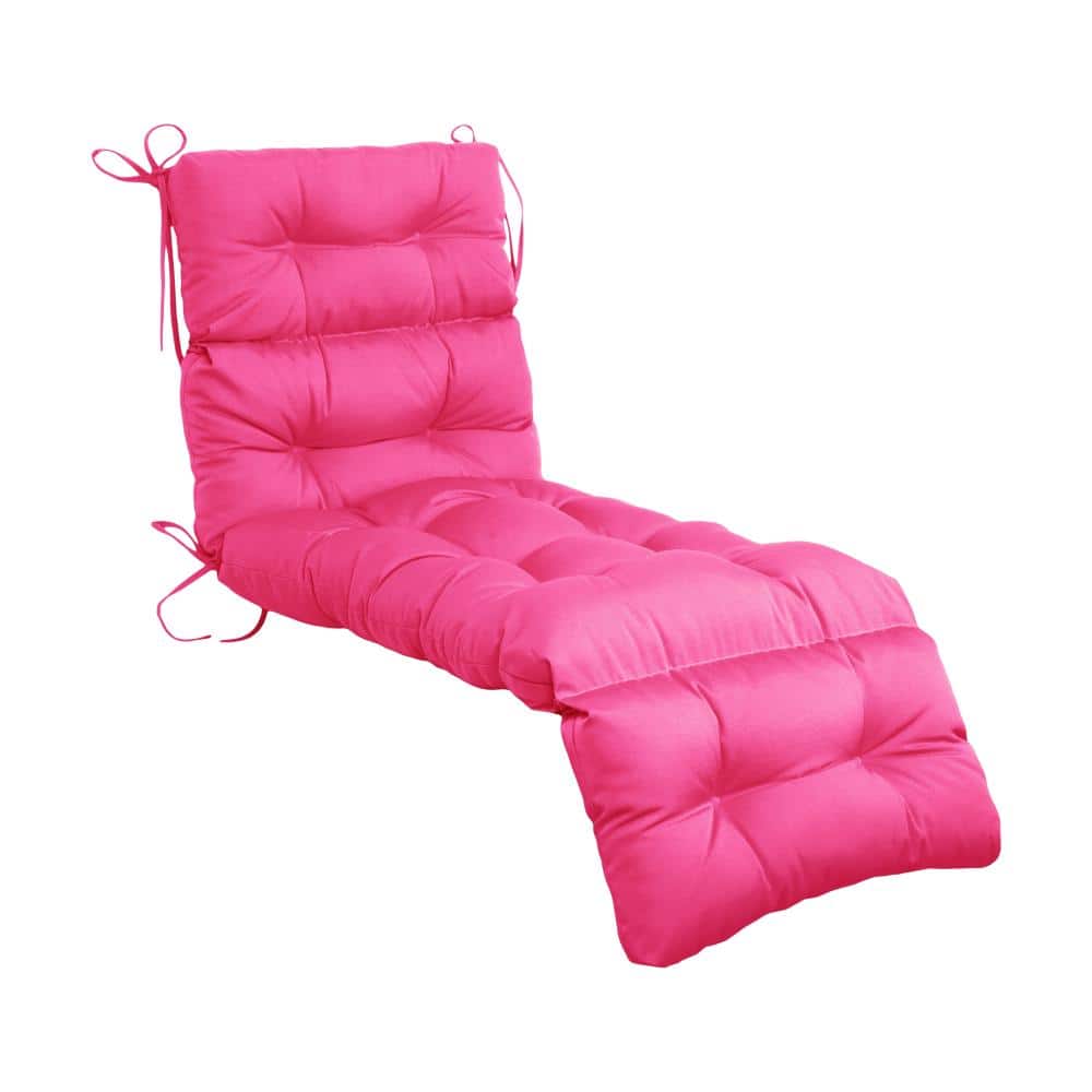 "Outdoor Chaise Lounge Chair Cushion 72""x 22""x4"",Polyester Patio Pool Lounge Chair Cushion for with Ties,Pink" price history on PriceWatchPro