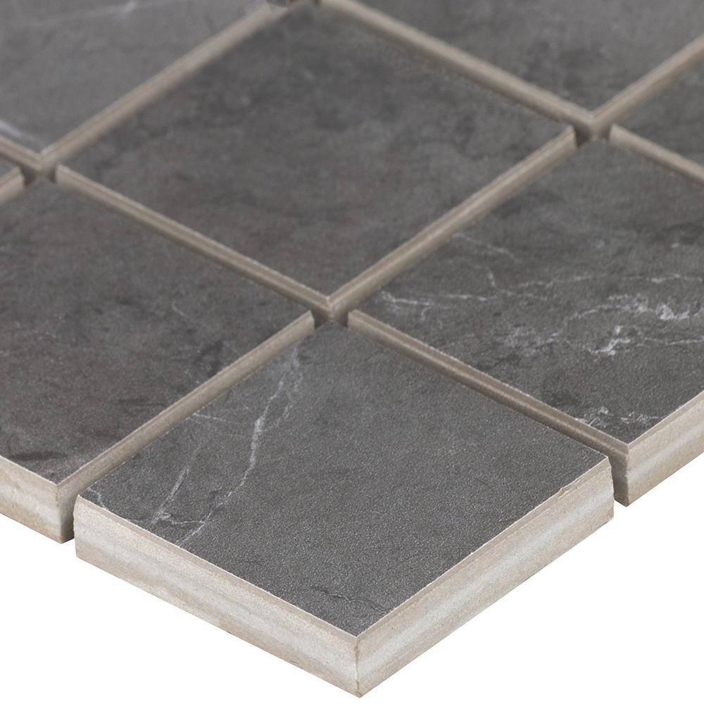 Grace Dark Gray Matte Porcelain Mosaic Tile