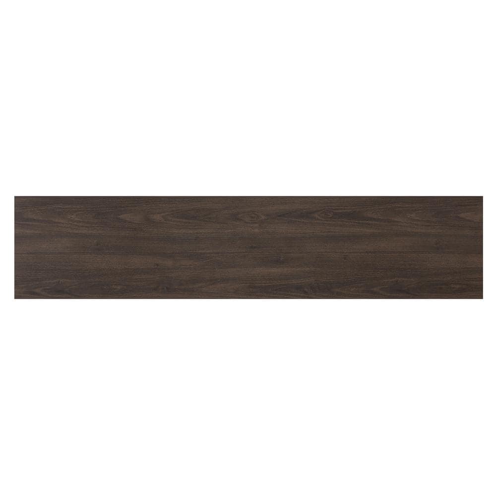 Alder Brown Rectangular TV Stand with Glass Doors