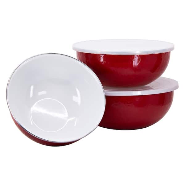 3 Piece Storage and Batter Mixing Bowl Set With Lids BPA Free
