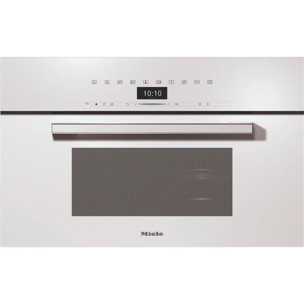 Miele 30 in. Single Electric Wall Oven with True Convection and Steam  Cooking in Brilliant White-DGC 7470 - The Home Depot